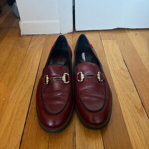 Red Horsebit Loafers